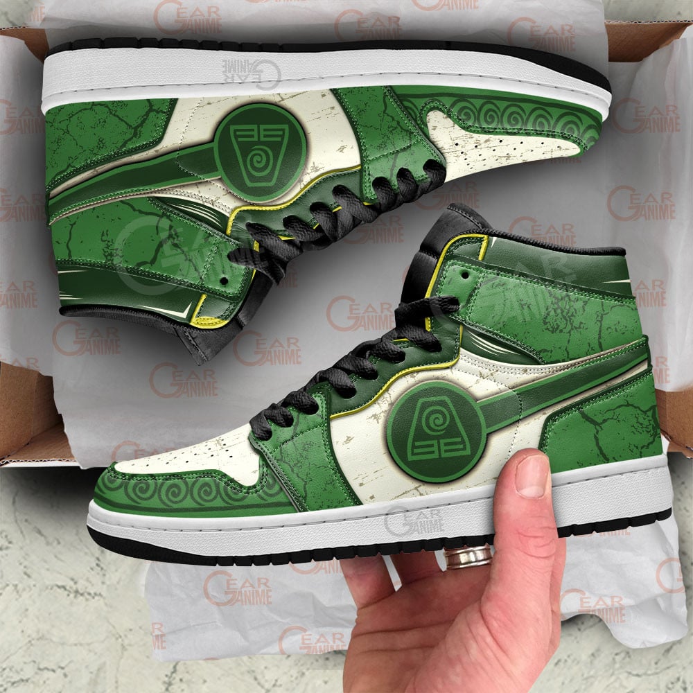 Avatar The Last Airbender Earth Shoes For Anime Fans, Air Jordan Hightop