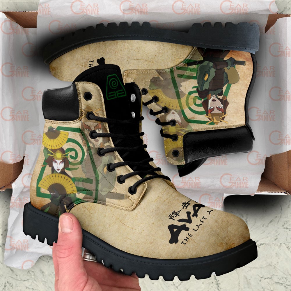 Avatar The Last Airbender Suki Boots Anime Custom Shoes