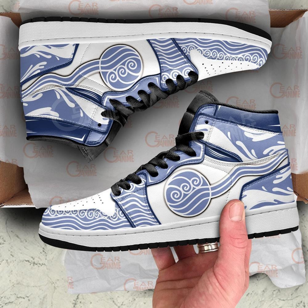Avatar Water Nation JD1s Sneakers The Last Airbender Shoes, Air Jordan Hightop