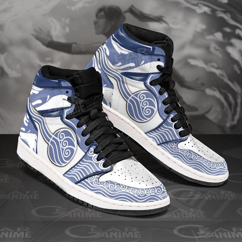 Avatar Water Nation JD1s Sneakers The Last Airbender Shoes, Air Jordan Hightop