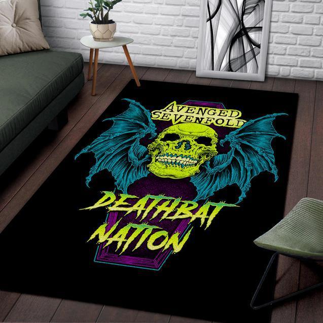 Avenged Sevenfold Deathbat Nation Area Rectangle Rug
