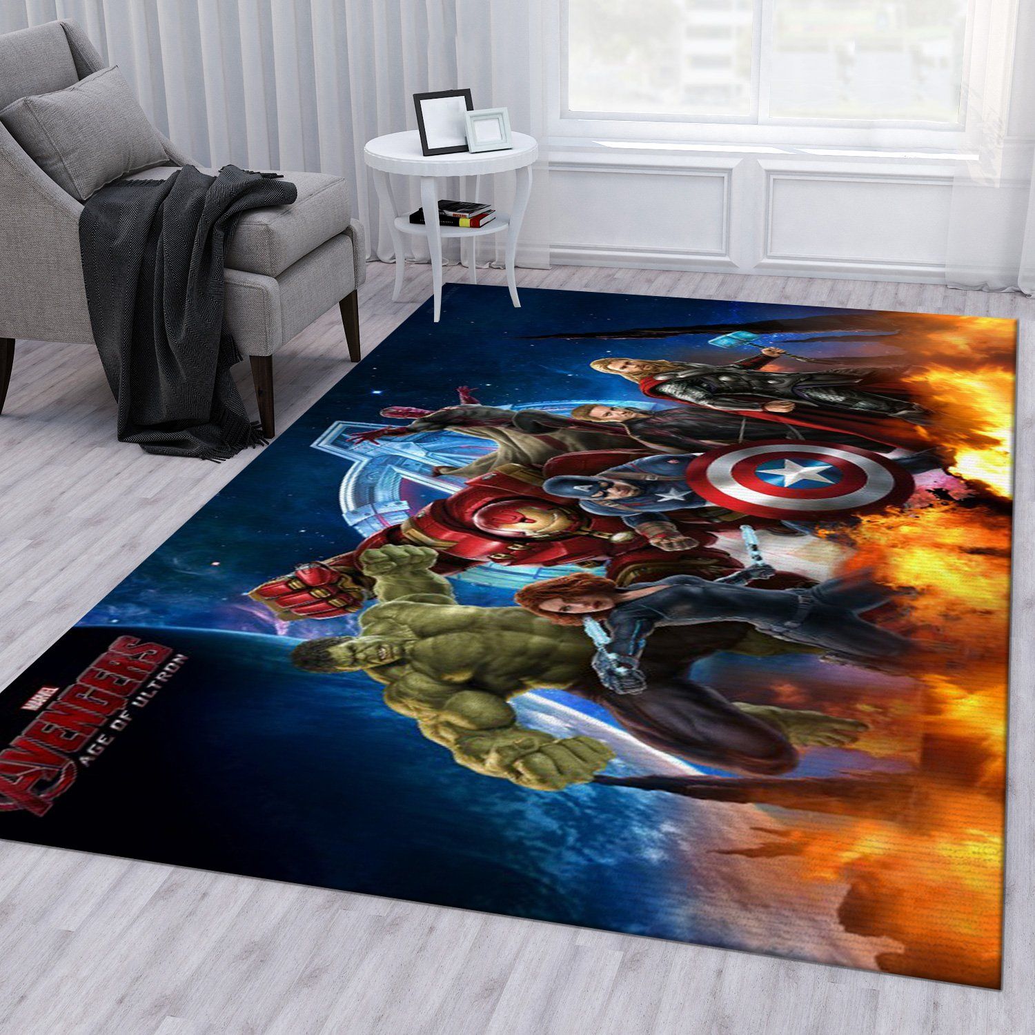 Avenger Bedroom Rectangle Rug – Custom Size And Printing