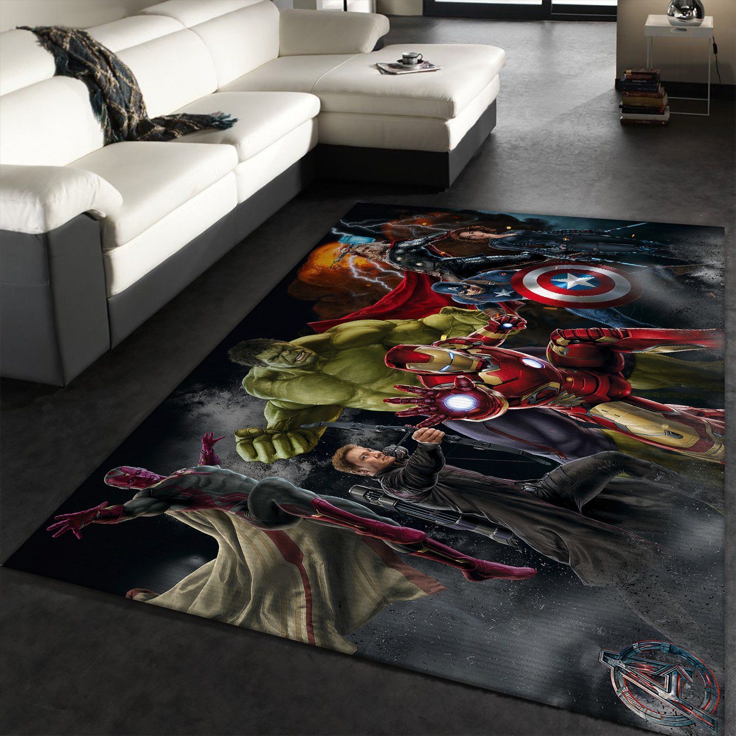 Avenger End Game Bedroom Rectangle Rug – Custom Size And Printing