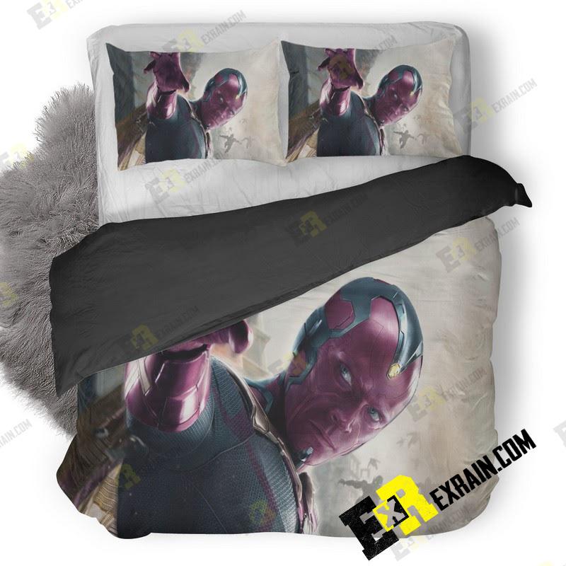 Avengers Age Of Ultron Vision 3D Customized Duvet Cover Bedding Set