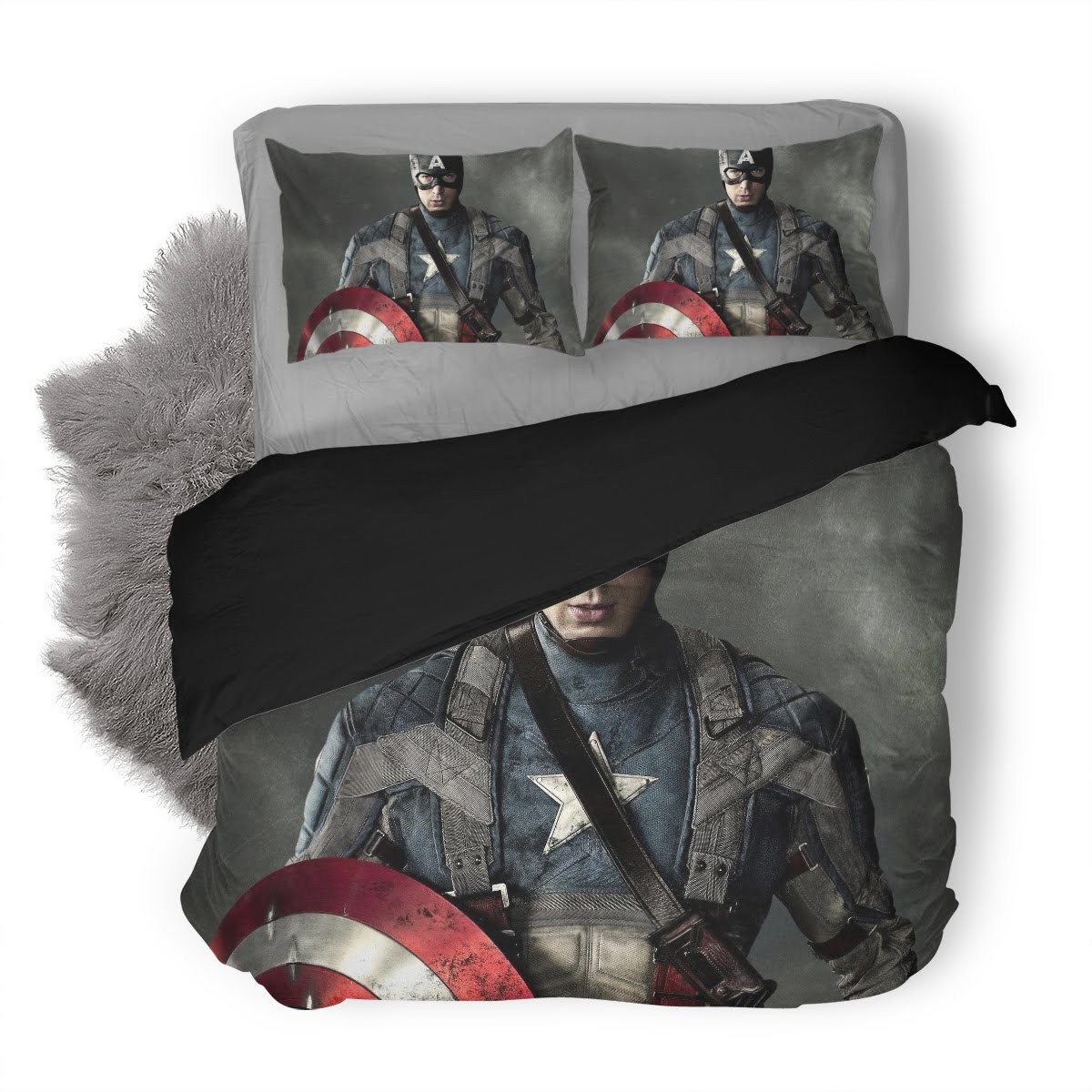 Avengers Endgame Captain America 3D Customized Duvet Cover Bedding Set