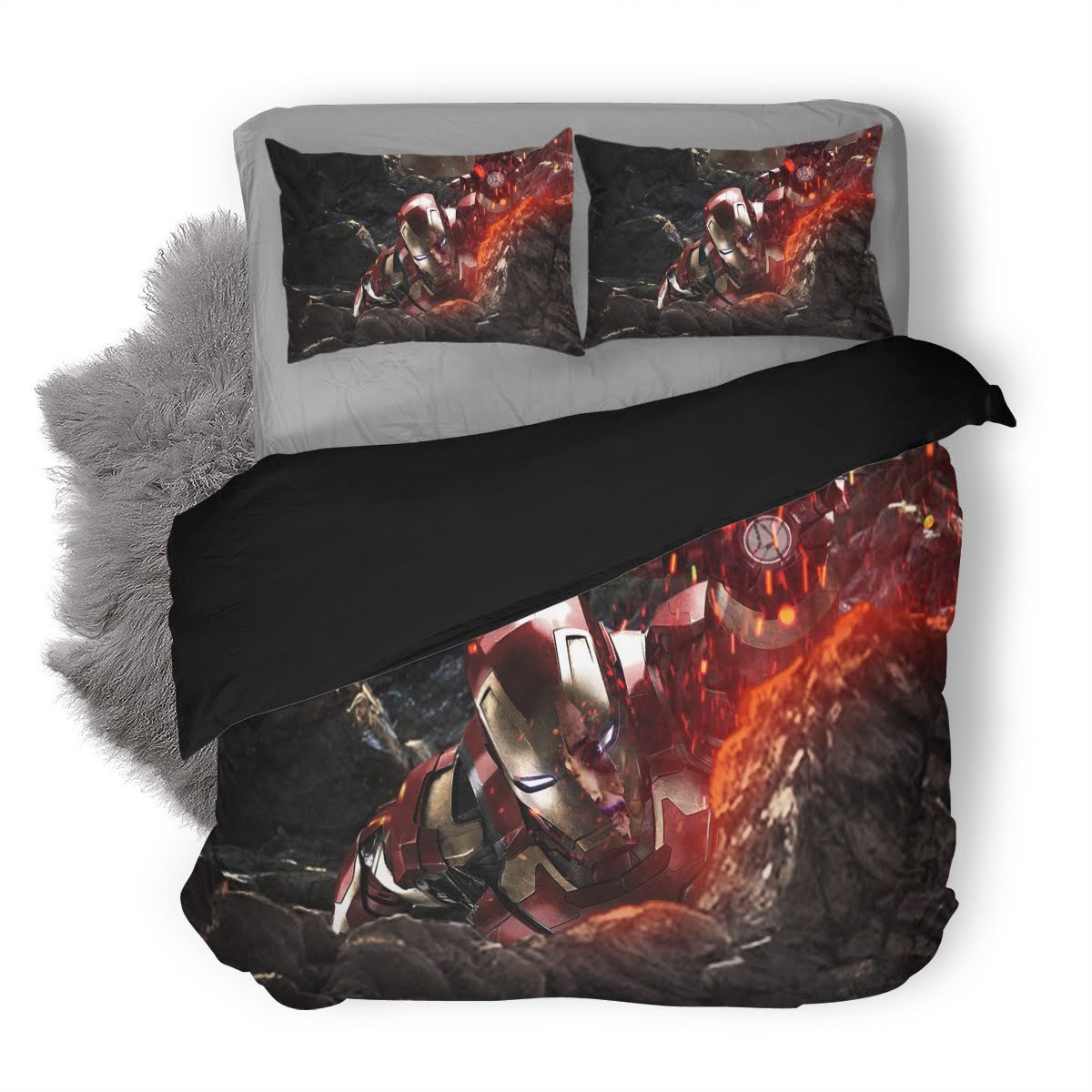 Avengers Endgame Iron Man 3D Customized Duvet Cover Bedding Set