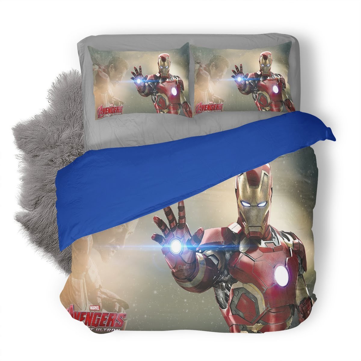 Avengers Endgame Iron Man 3D Customized Duvet Cover Bedding Set