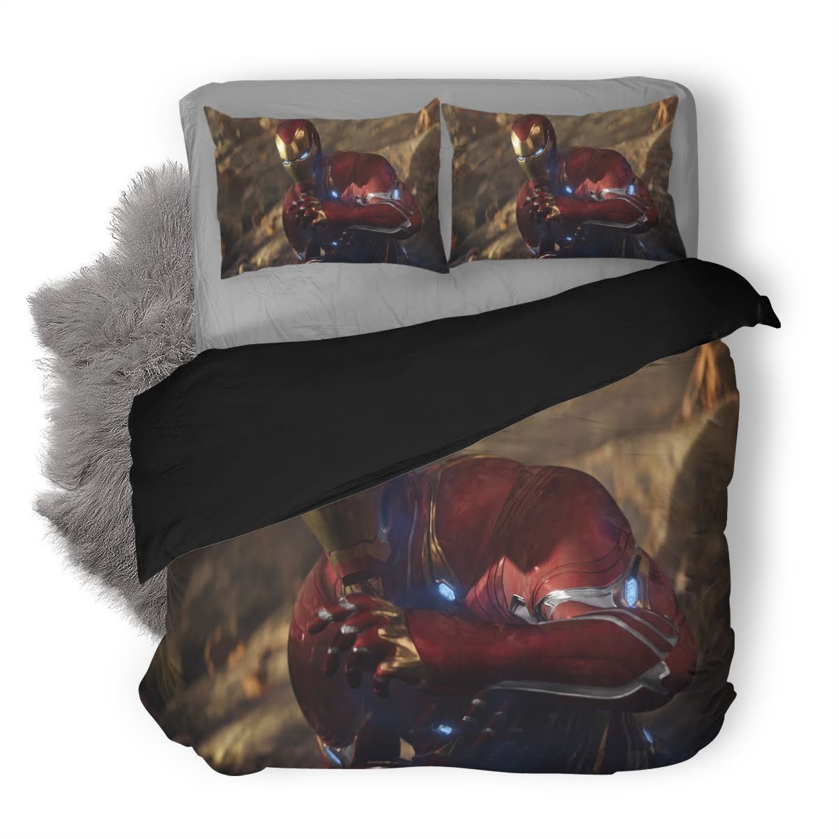 Avengers Endgame Iron Man 3D Customized Duvet Cover Bedding Set