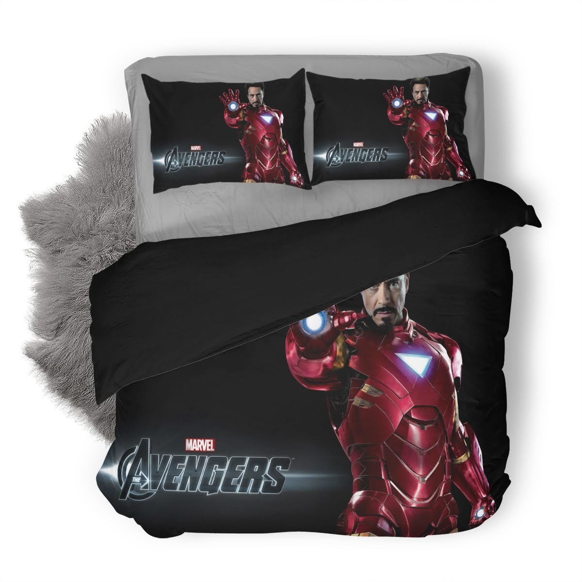 Avengers Endgame Iron Man 3D Customized Duvet Cover Bedding Set