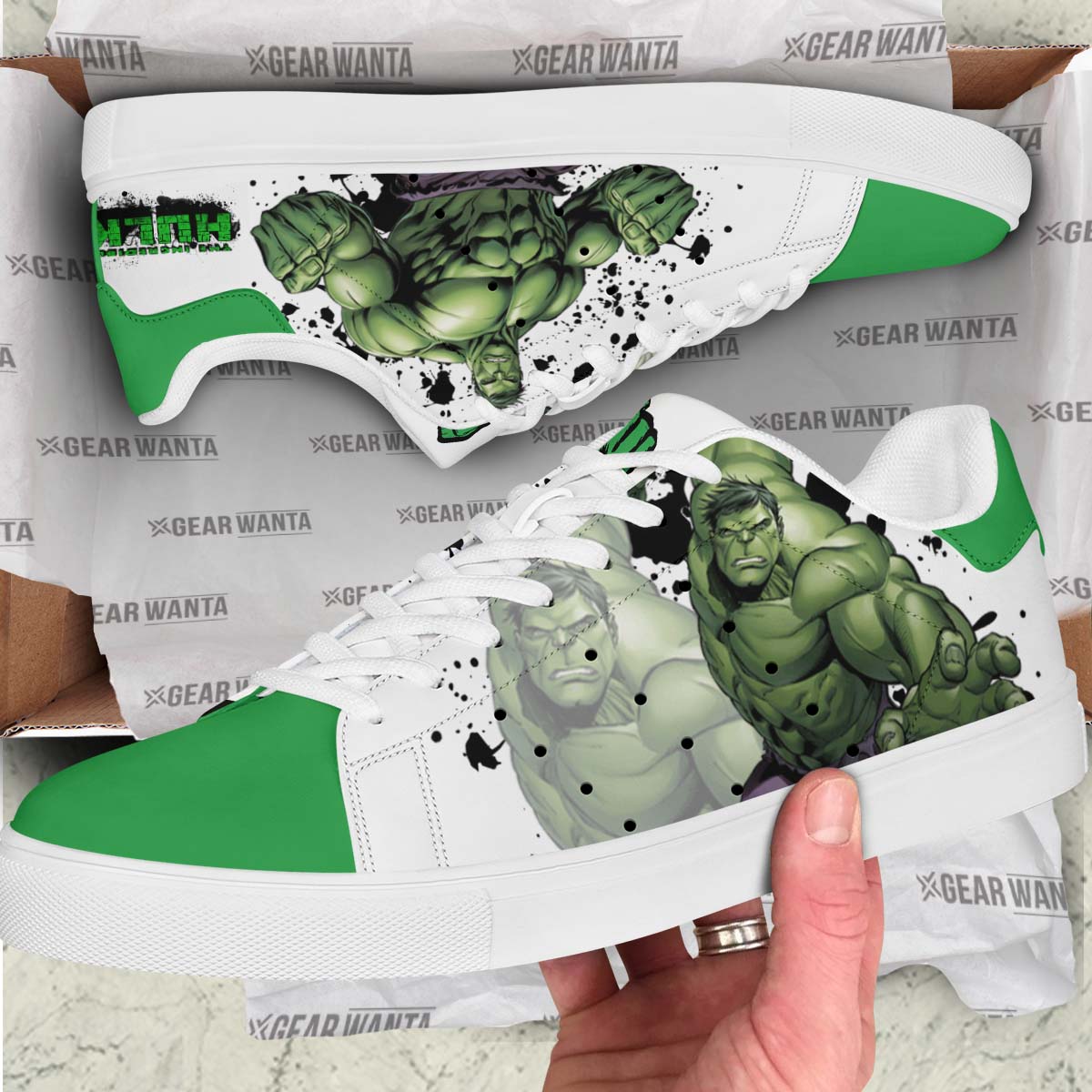 Avengers Hulk Custom Skate Shoes For Fans