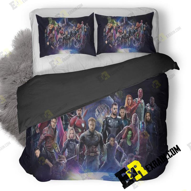 Avengers Infinity War All Characters Poster 1S 3D Customized Duvet Cover Bedding Set
