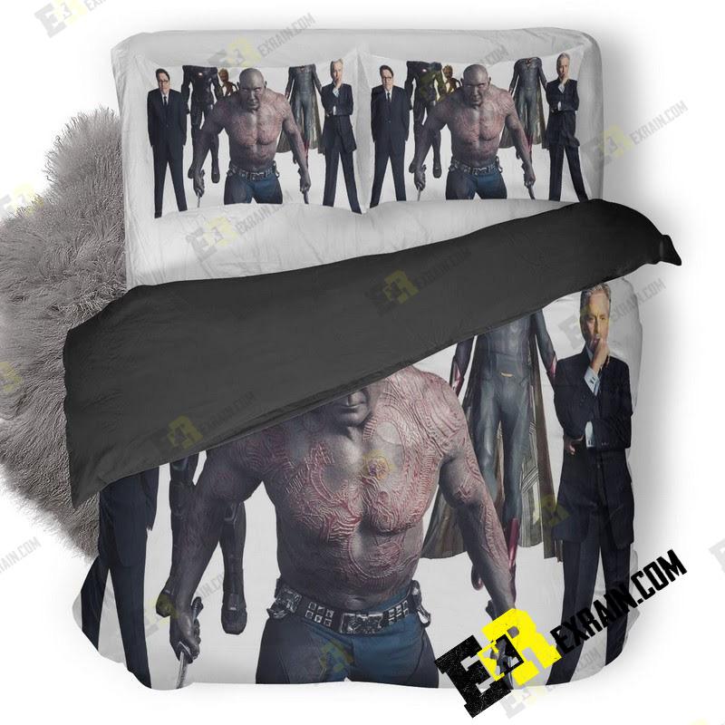 Avengers Infinity War Drax Baby Groot Vision War Machine K2 3D Customized Duvet Cover Bedding Set