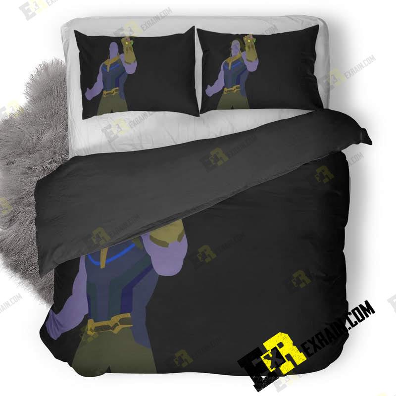 Avengers Infinity War Thanos Gauntlet Minimalism O3 3D Customized Duvet Cover Bedding Set