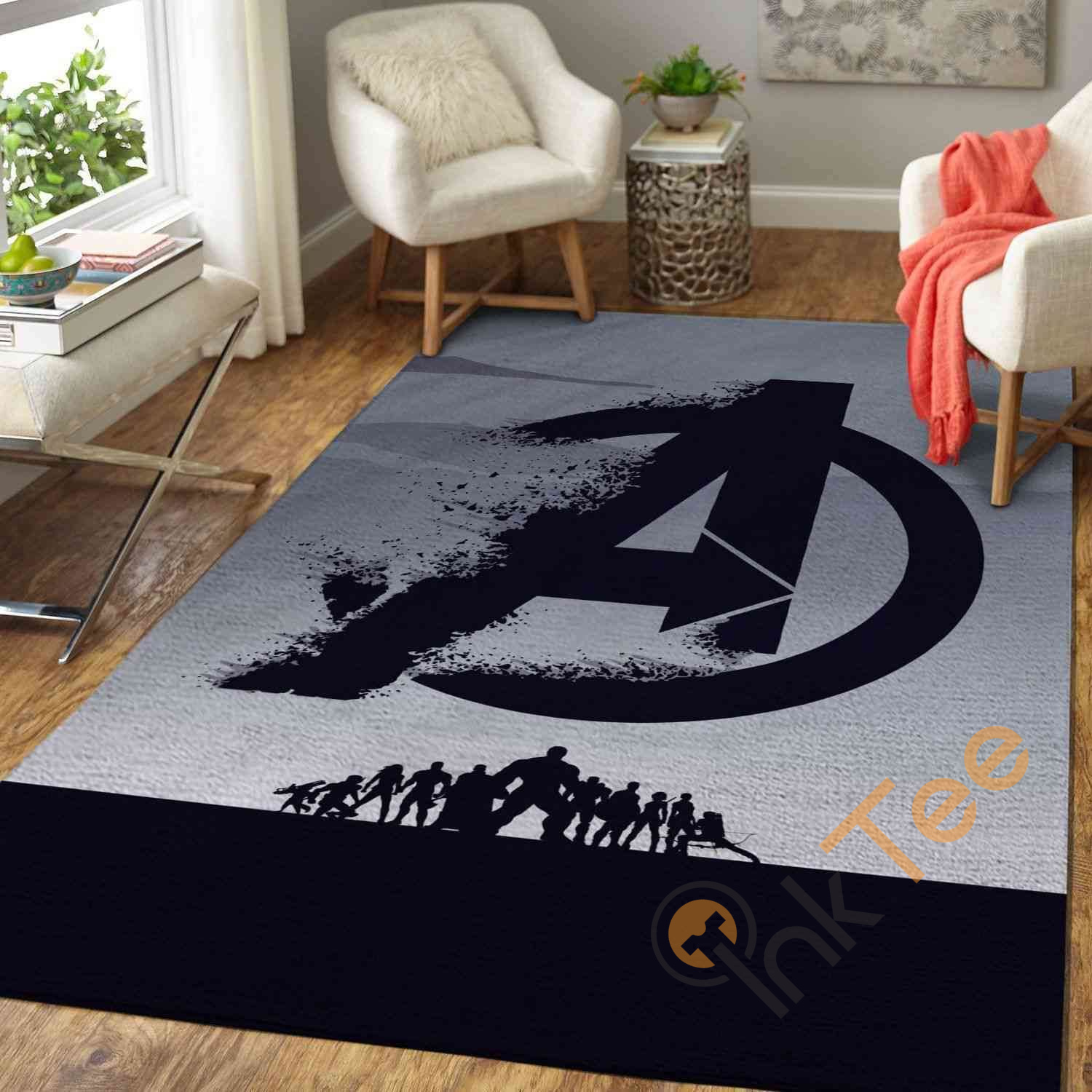 Avengers Logo Vector Area Rectangle Rug