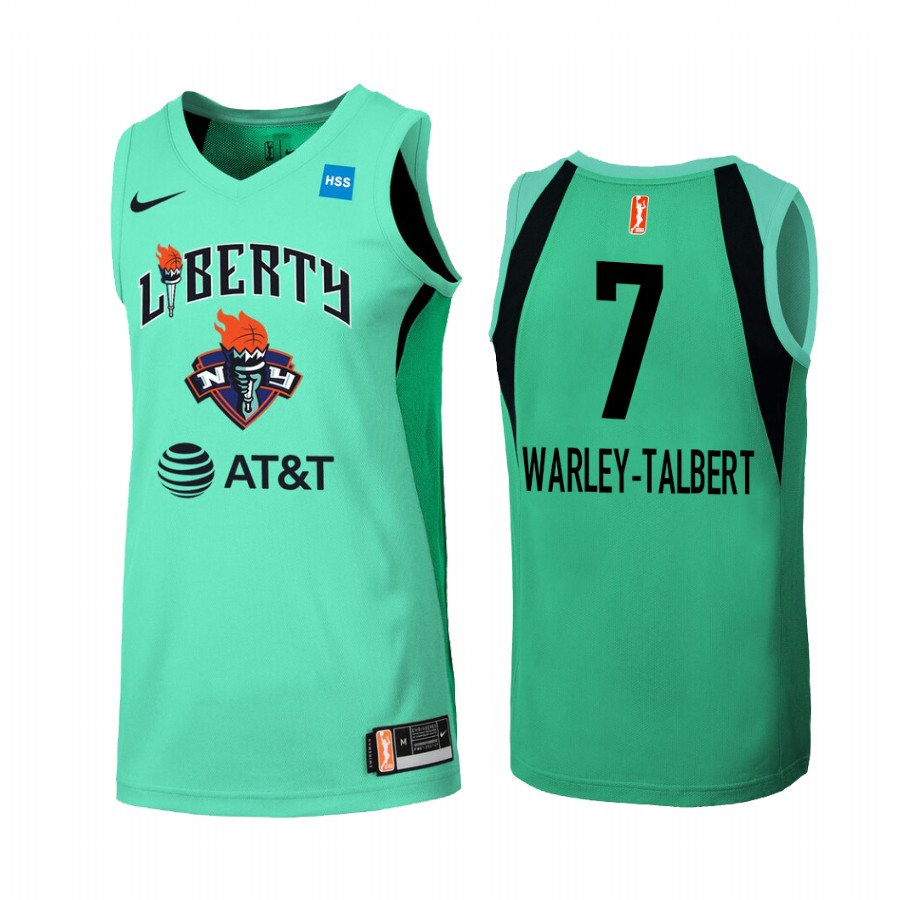 Avery Warley-Talbert New York Liberty WNBA Primary Women's Mint Green Jersey