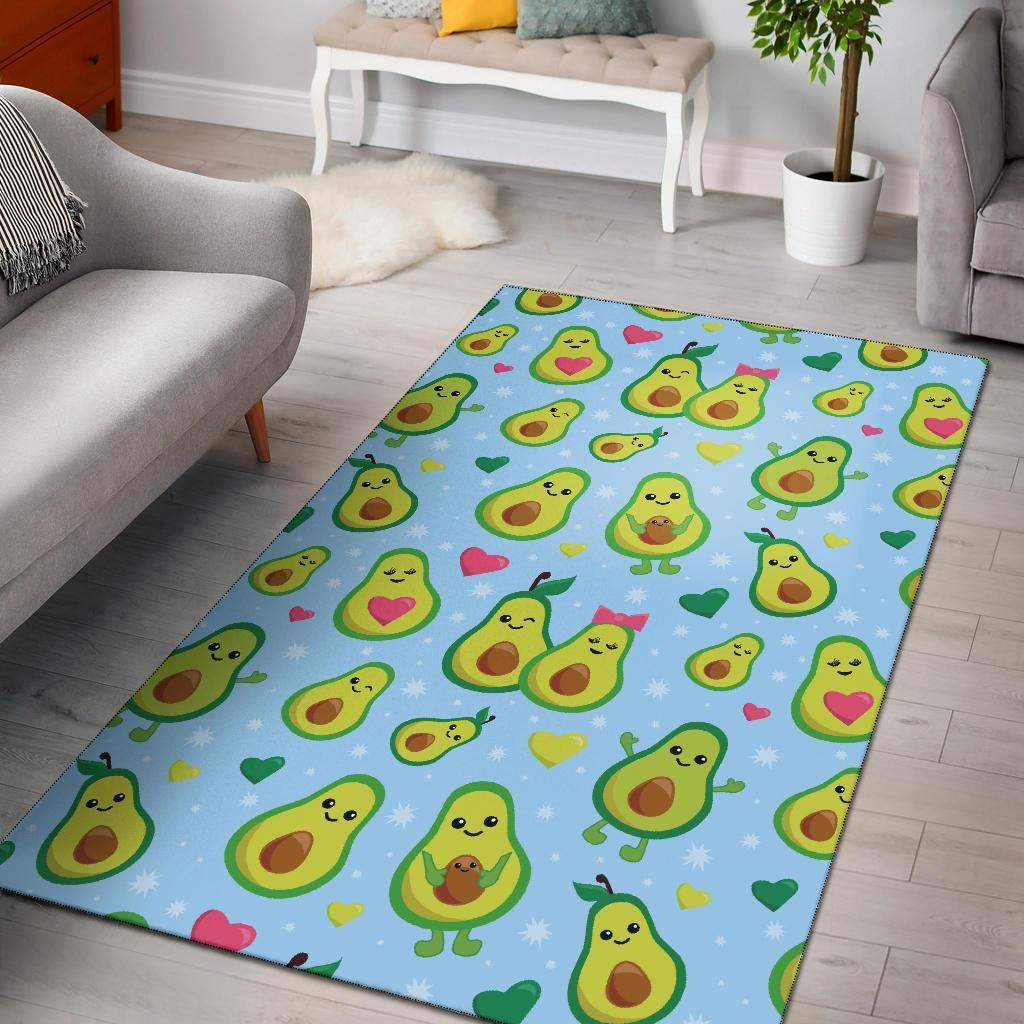 Avocado Pattern Print Design Limited Edition Rectangle Rug