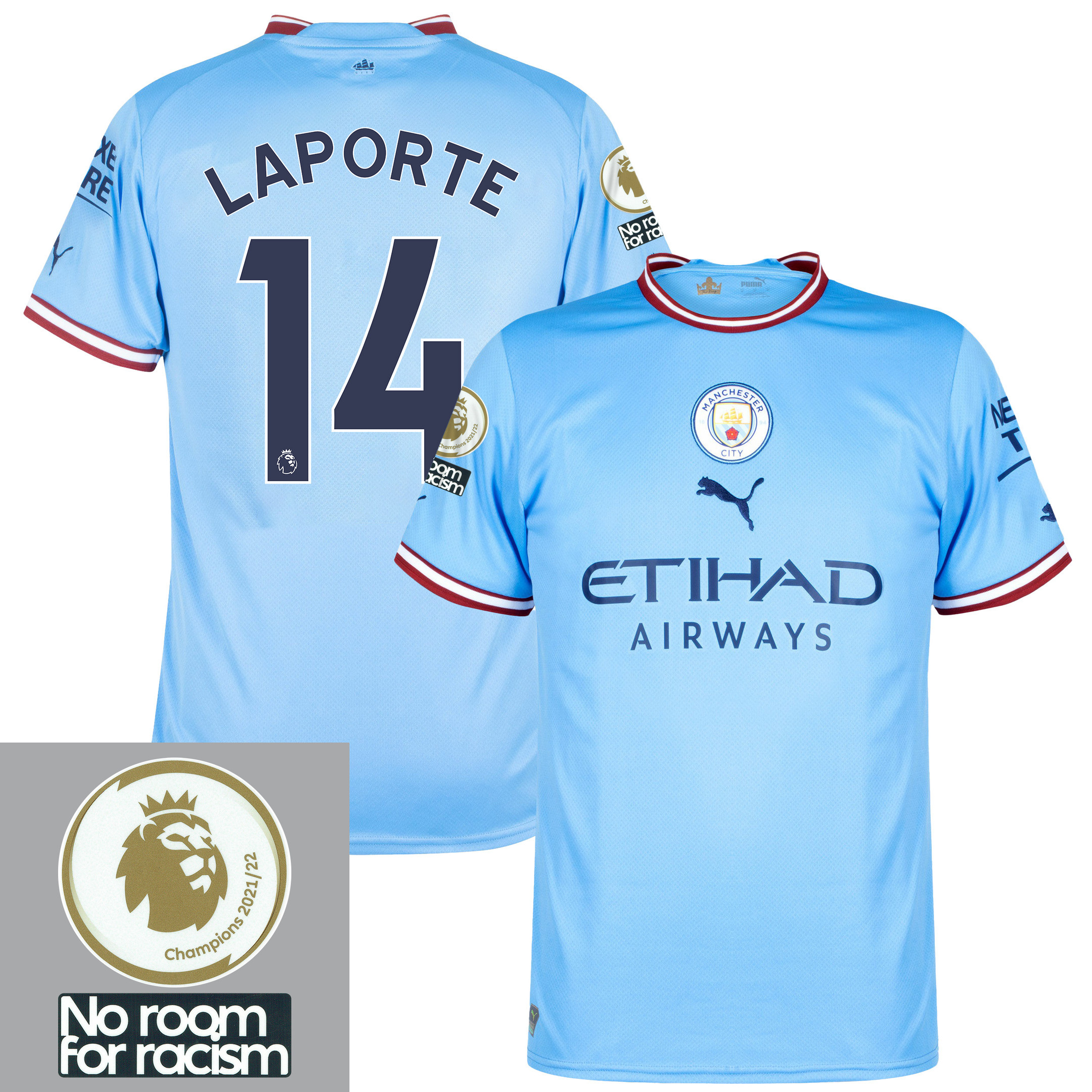 Aymeric Laporte 14 Manchester City 2022-2023 Home Men Soccer Jersey – Sky Blue