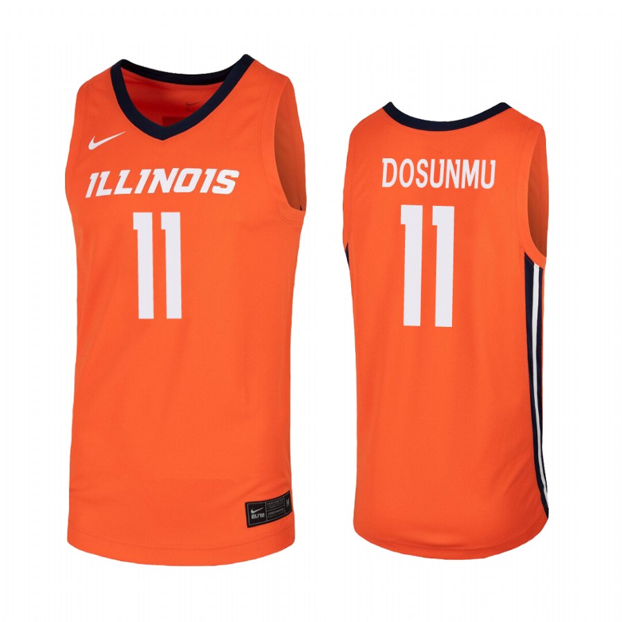 Ayo Dosunmu Illinois Fighting Illini Orange Jersey College
