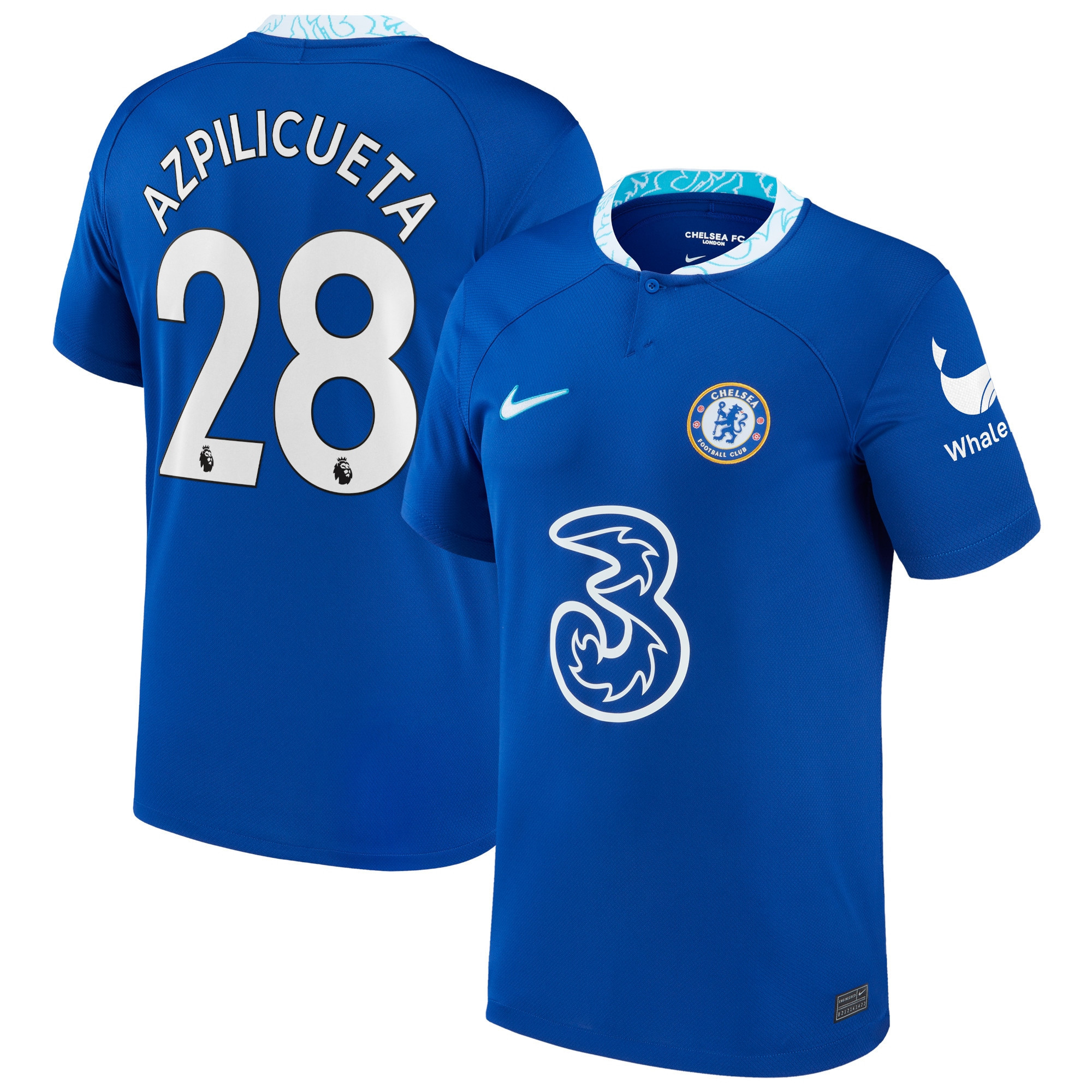 Azpilicueta 28 Chelsea 2022/23 Home Player Soccer Jersey – Blue