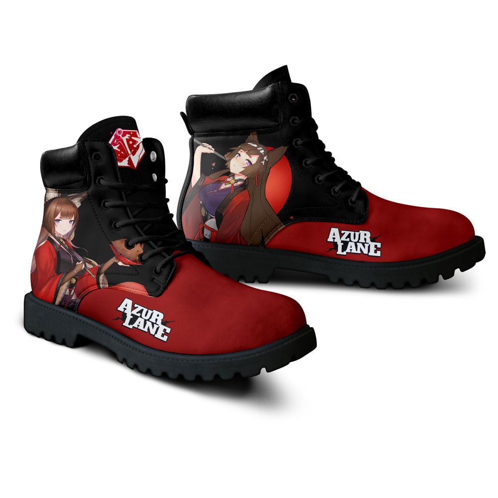 Azur Lane Amagi Boots Anime Game Custom Shoes