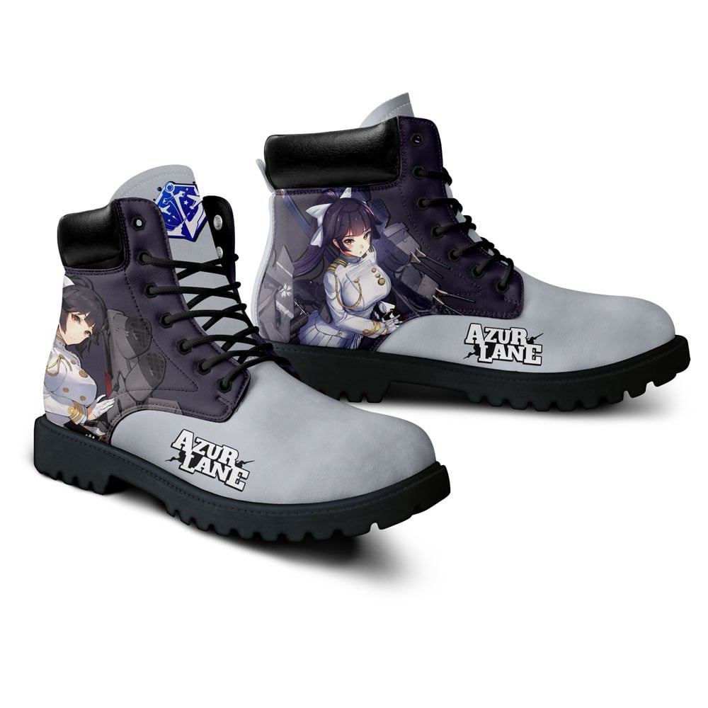 Azur Lane Atago Boots Anime Game Custom Shoes