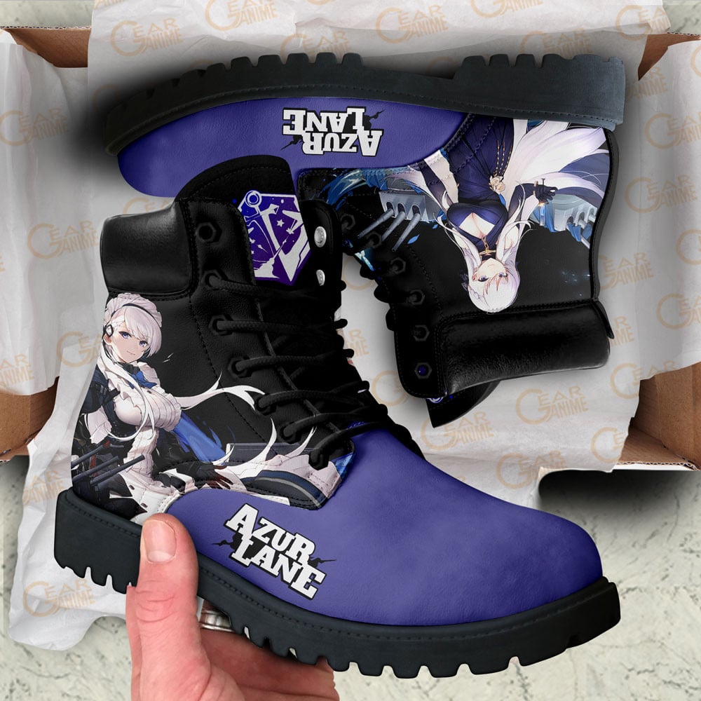 Azur Lane Belfast Boots Anime Game Custom Shoes