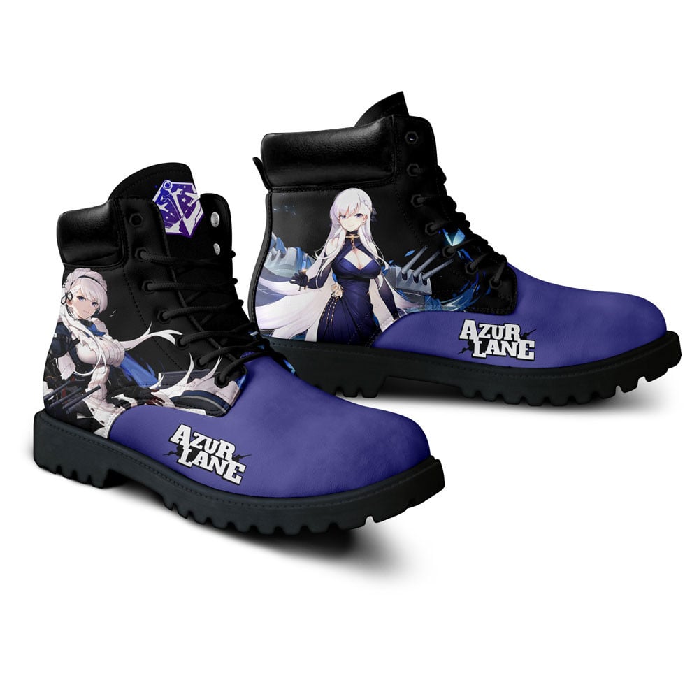 Azur Lane Belfast Boots Anime Game Custom Shoes