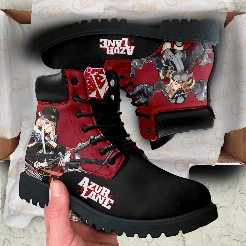 Azur Lane Bismarck Boots Anime Game Custom Shoes