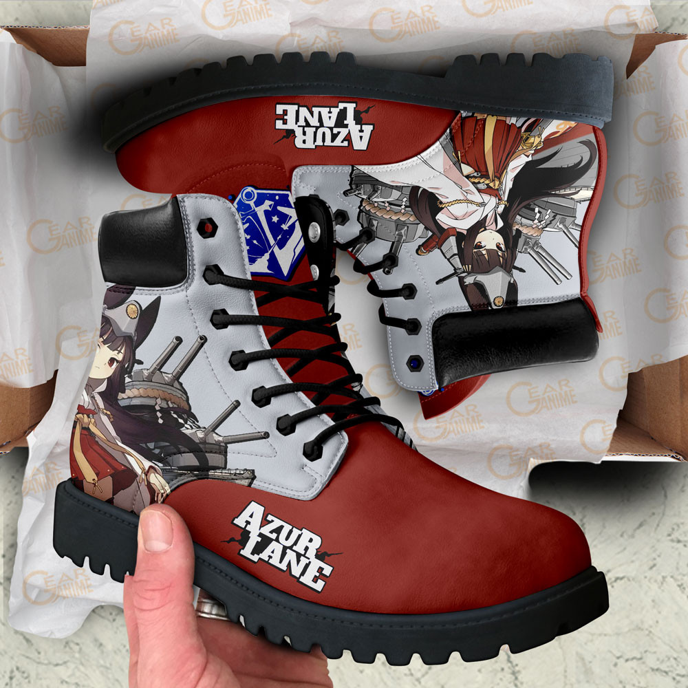 Azur Lane Nagato Boots Anime Game Custom Shoes