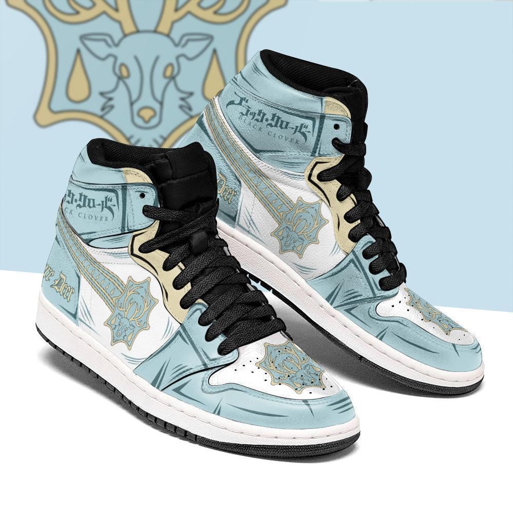 Azure Deer Magic Knight JD1s Sneakers Black Clover JD1s Sneakers Anime, Air Jordan Hightop