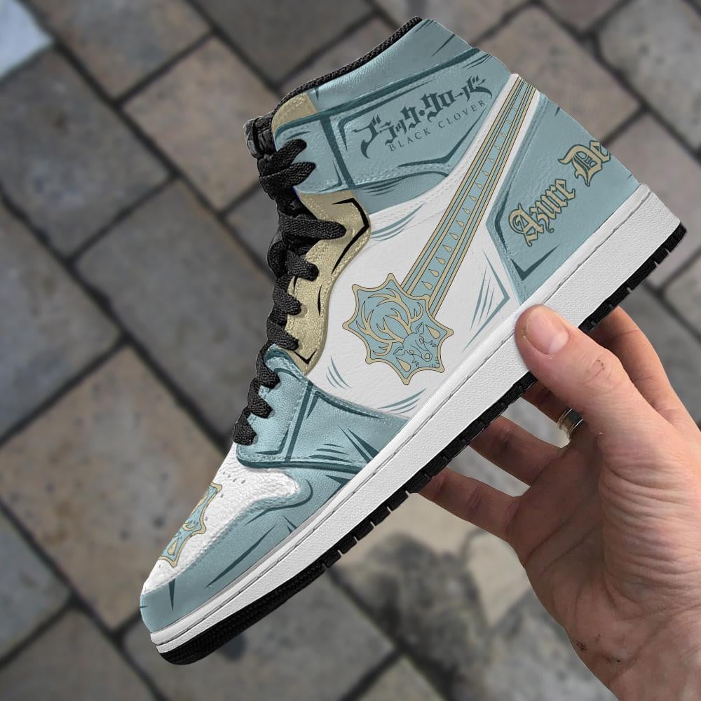 Azure Deer Magic Knight JD1s Sneakers Black Clover JD1s Sneakers Anime, Air Jordan Hightop