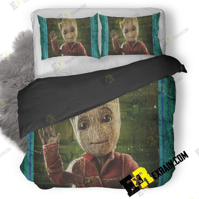 Baby Groot In Guardians Of The Galaxy Vol 3D Customized Duvet Cover Bedding Set