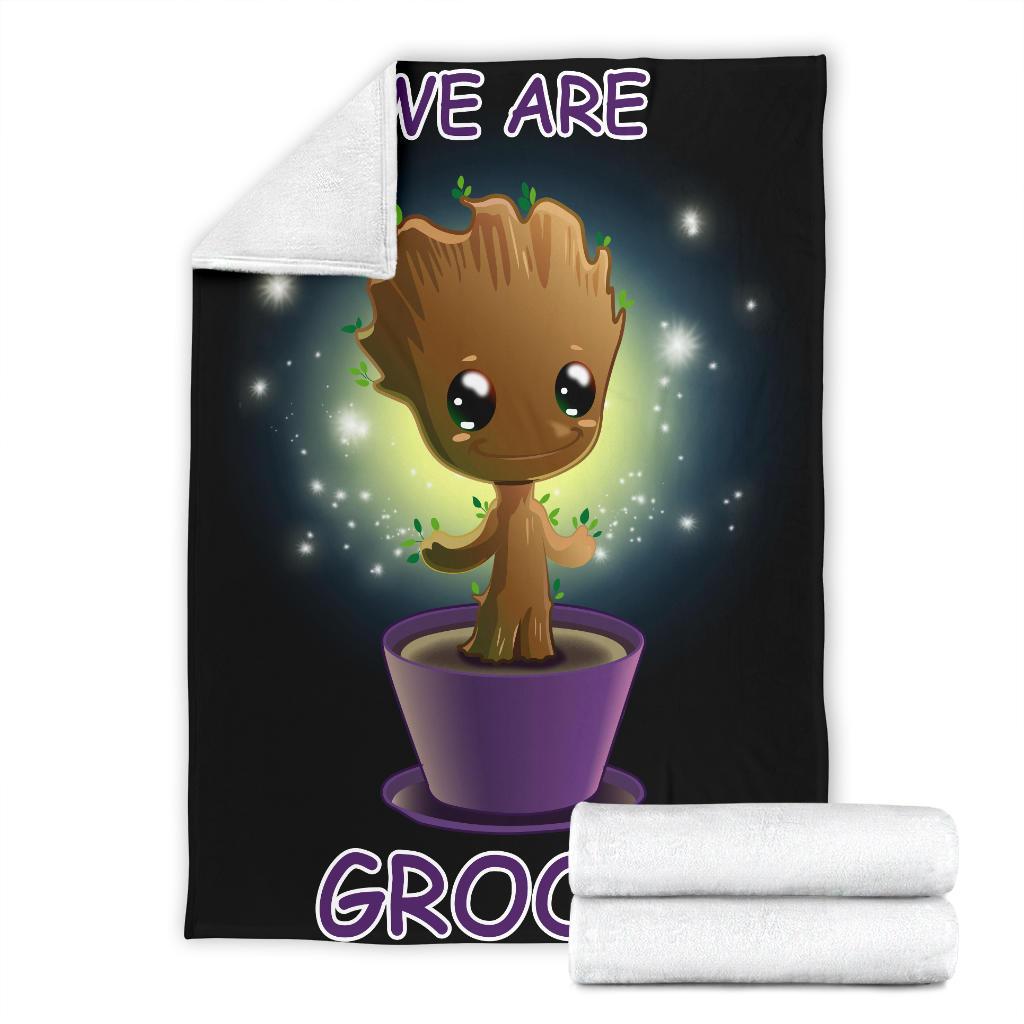 Baby Groot Sherpa Blanket Cozy Blanket Fleece Blanket