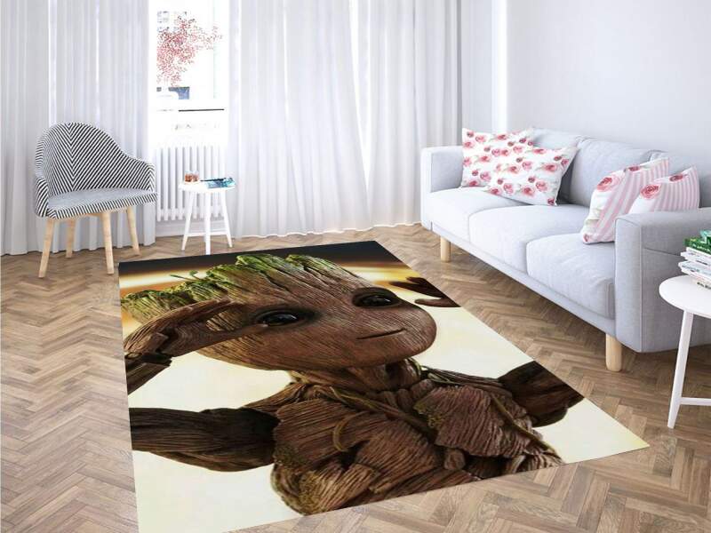 Baby Groot Wallpaper Carpet Rectangle Rug