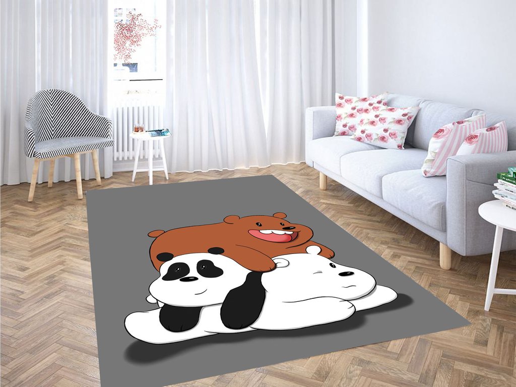 Baby We Bare Bears Living Room Modern Carpet Rectangle Rug