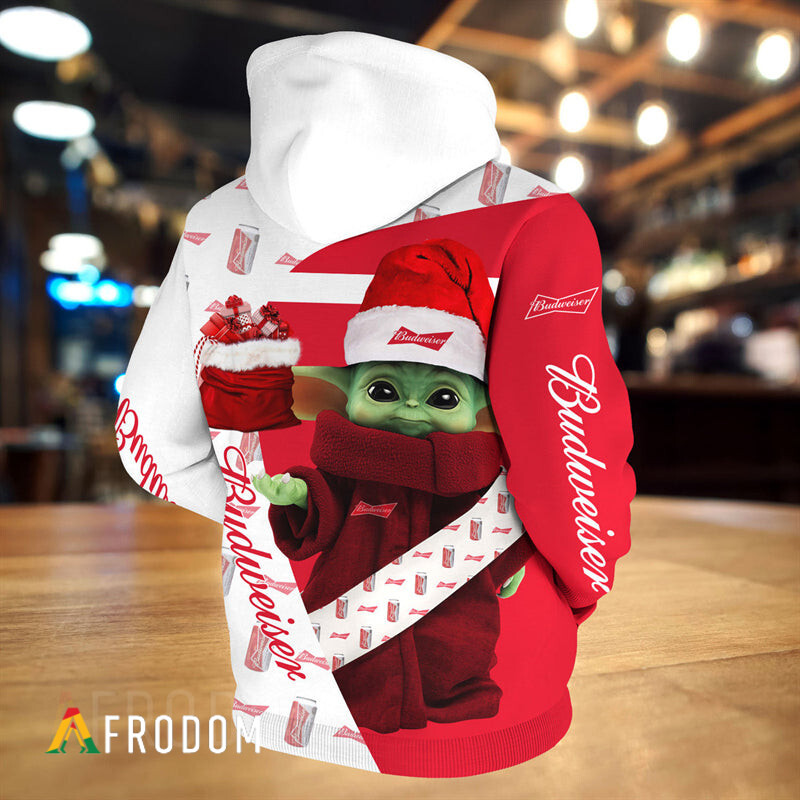 Baby Yoda Budweiser Christmas Hoodie