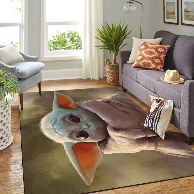 Baby Yoda Carpet Floor Area Rectangle Rug