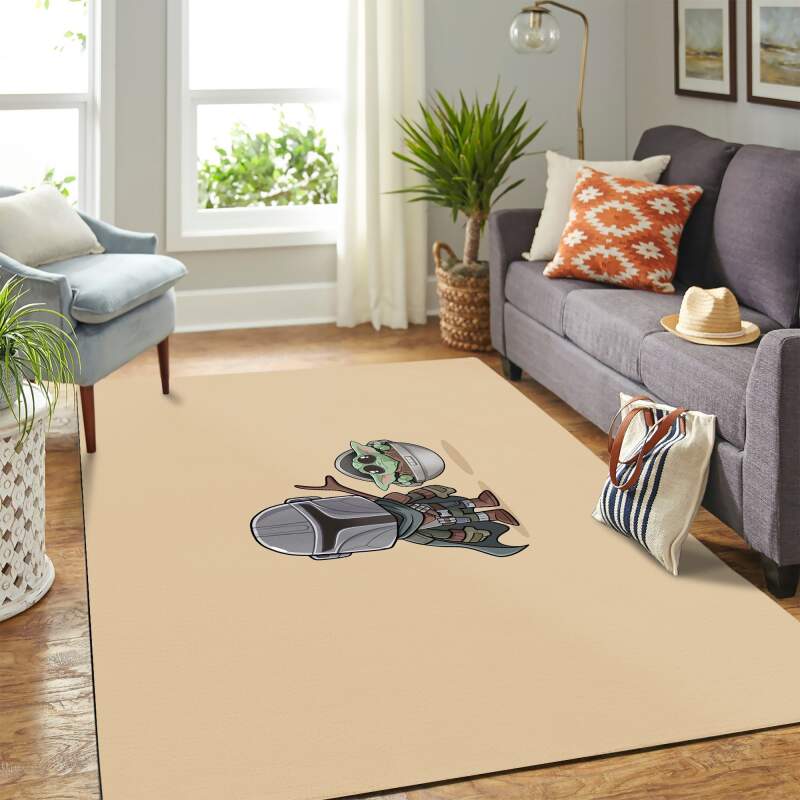 Baby Yoda Chibi Carpet Floor Area Rectangle Rug