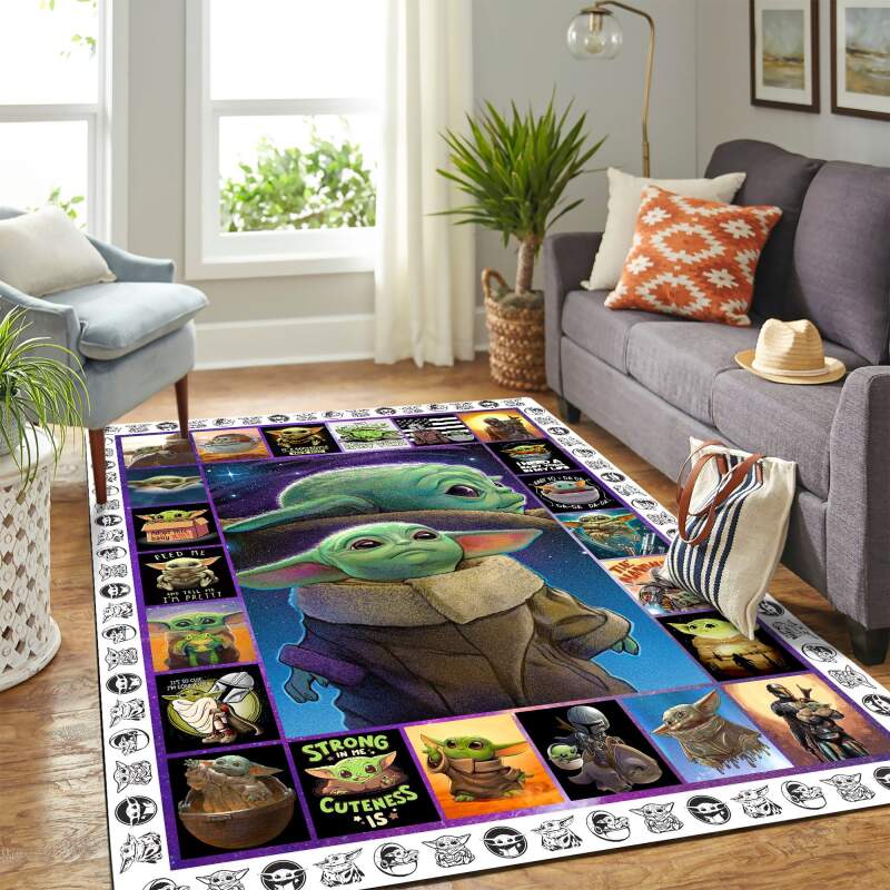 Baby Yoda Cute Art Carpet Area Rectangle Rug