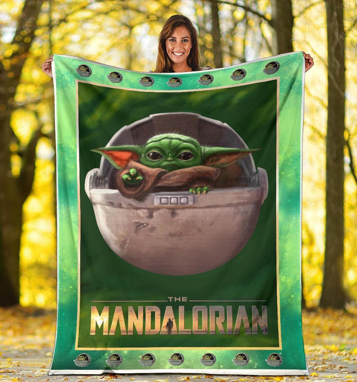 Baby Yoda Fleece Blanket The Mandalorian Star Wars Fan