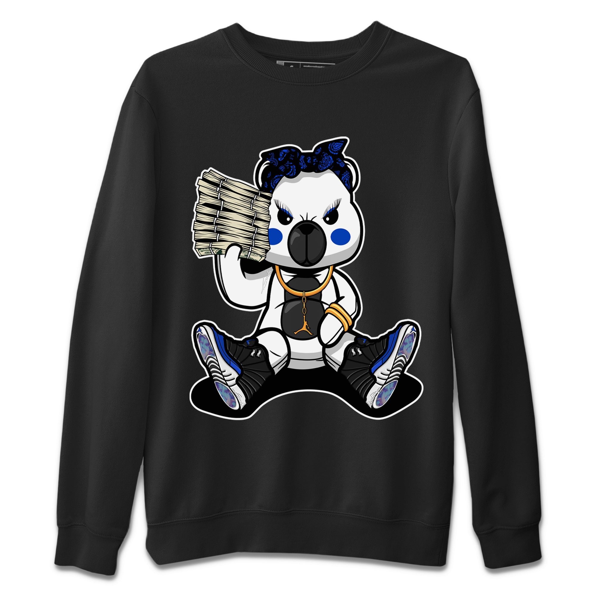 Bad Baby Bear Unisex Sweater – Air Jordan 12 Hyper Royal, Sneakers Matching Sweater
