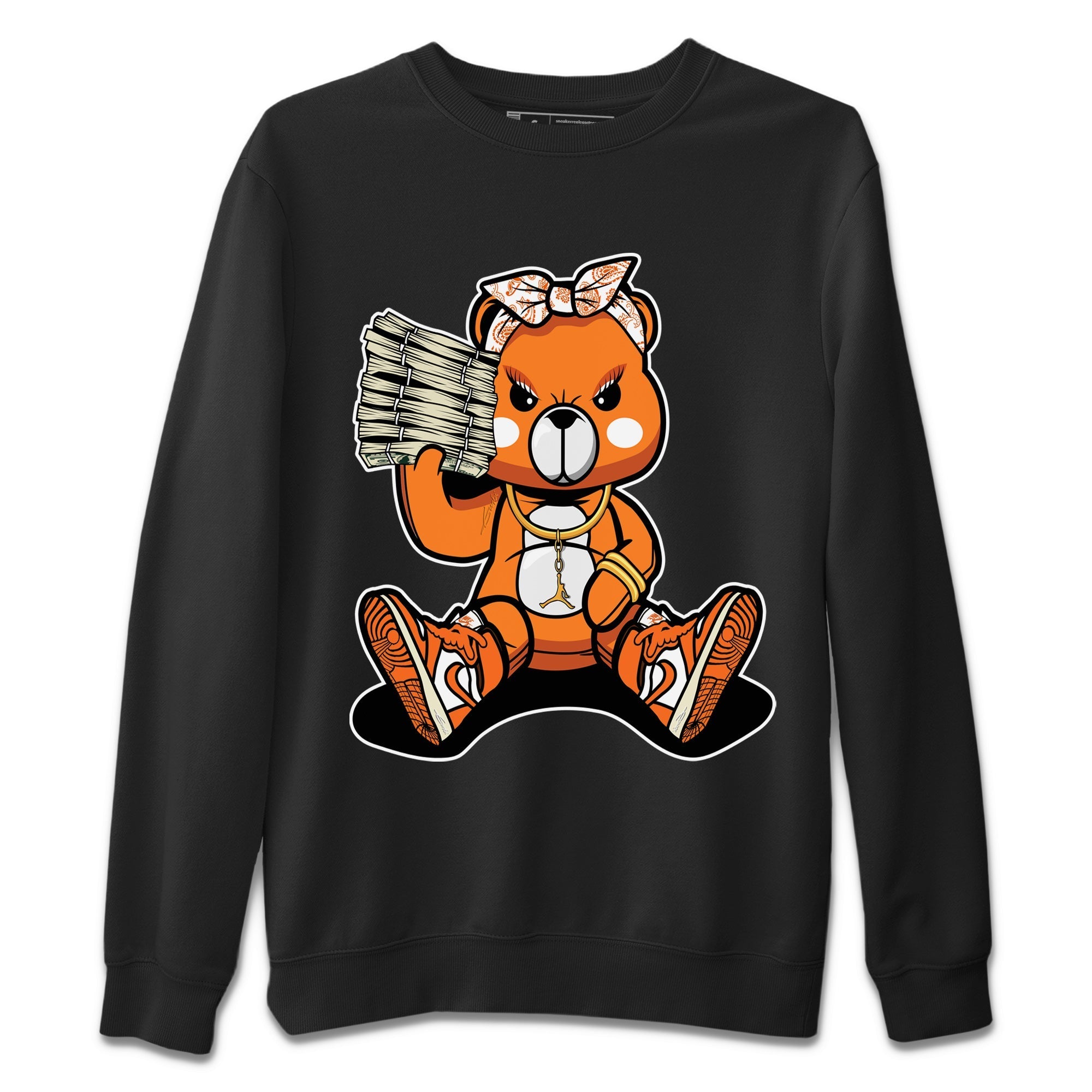 Bad Baby Bear Unisex Sweater – Air Jordan 1 Starfish, Sneakers Matching Sweater