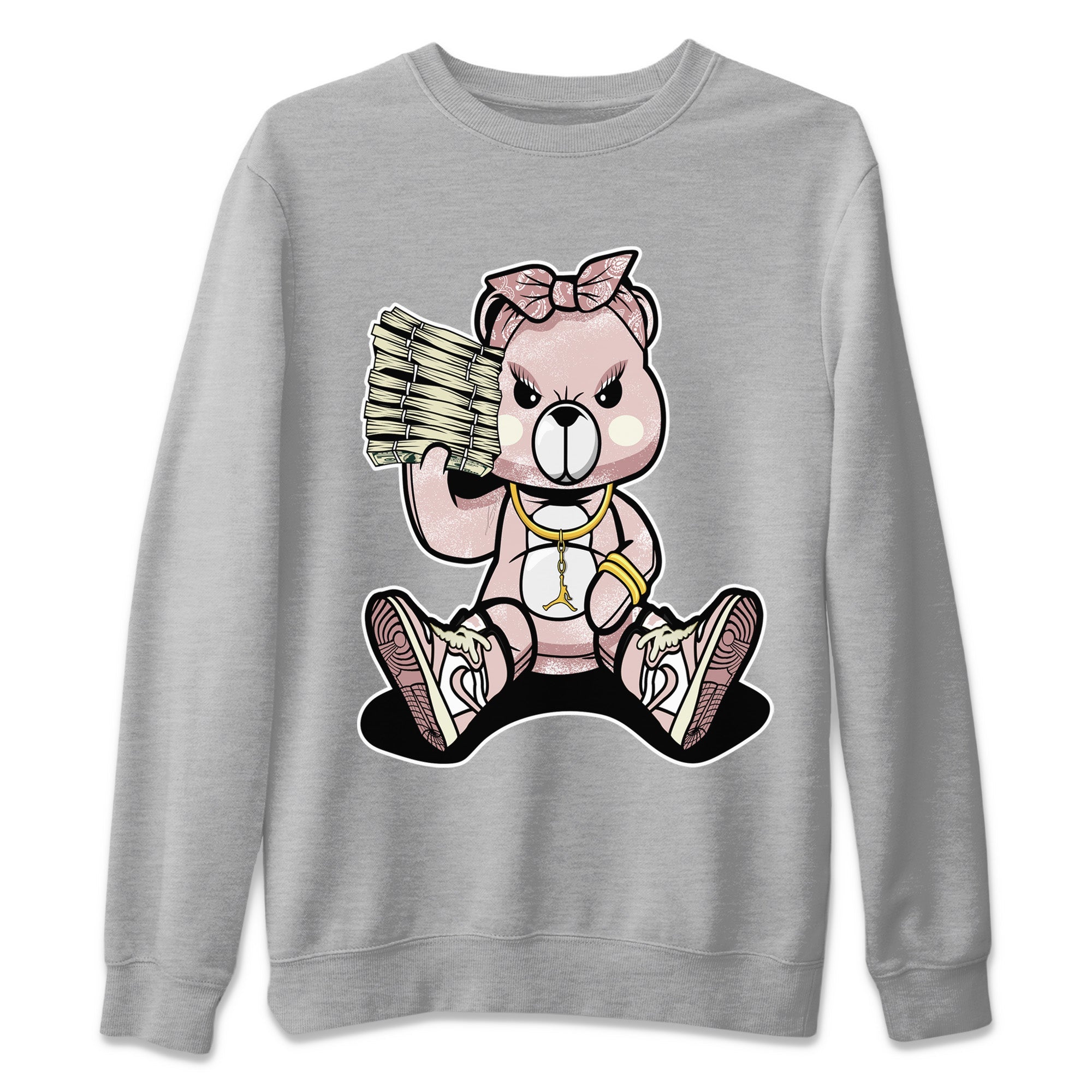 Bad Baby Bear Unisex Sweater – Air Jordan 1 Washed Pink, Sneakers Matching Sweater
