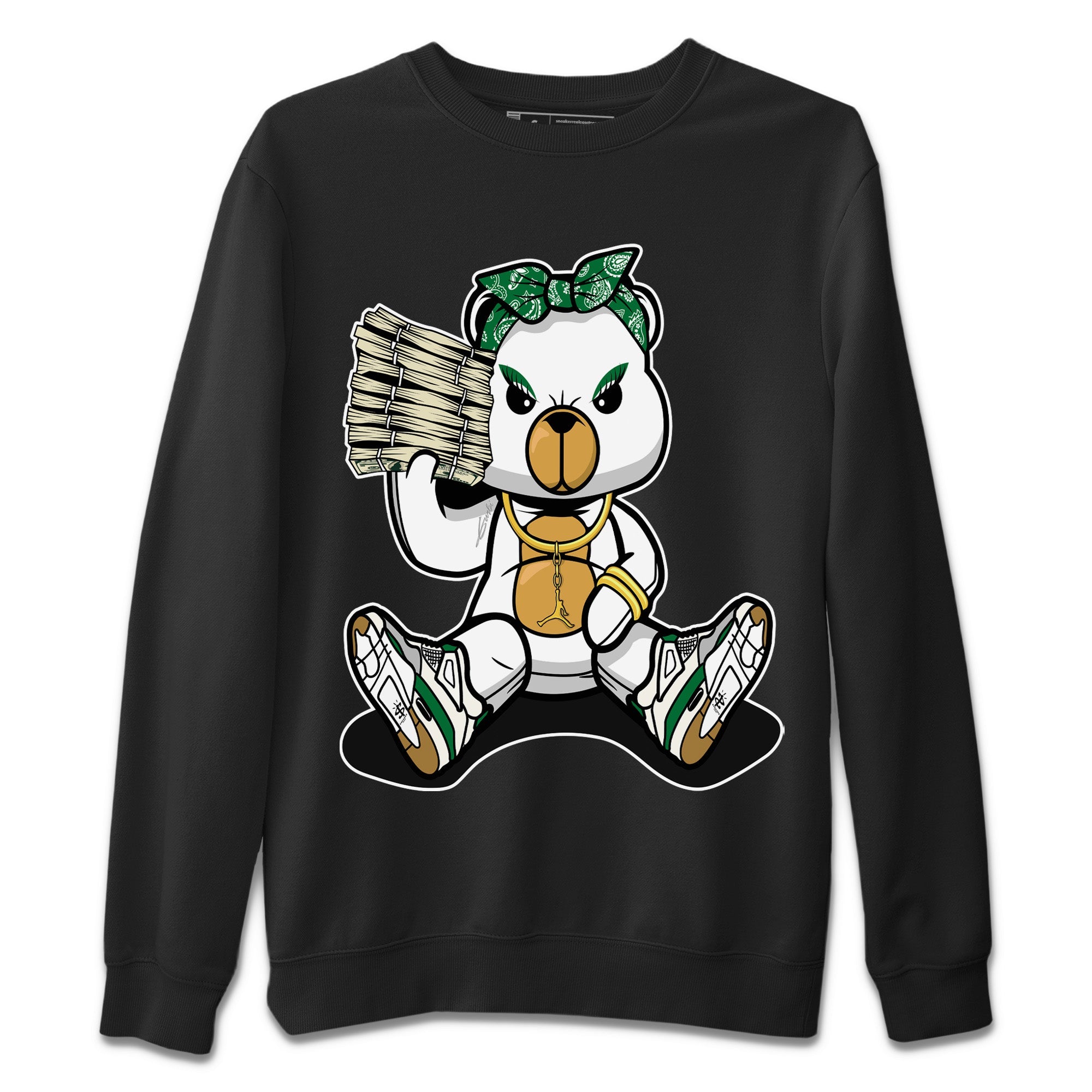 Bad Baby Bear Unisex Sweater – Air Jordan 4 Pine Green, Sneakers Matching Sweater