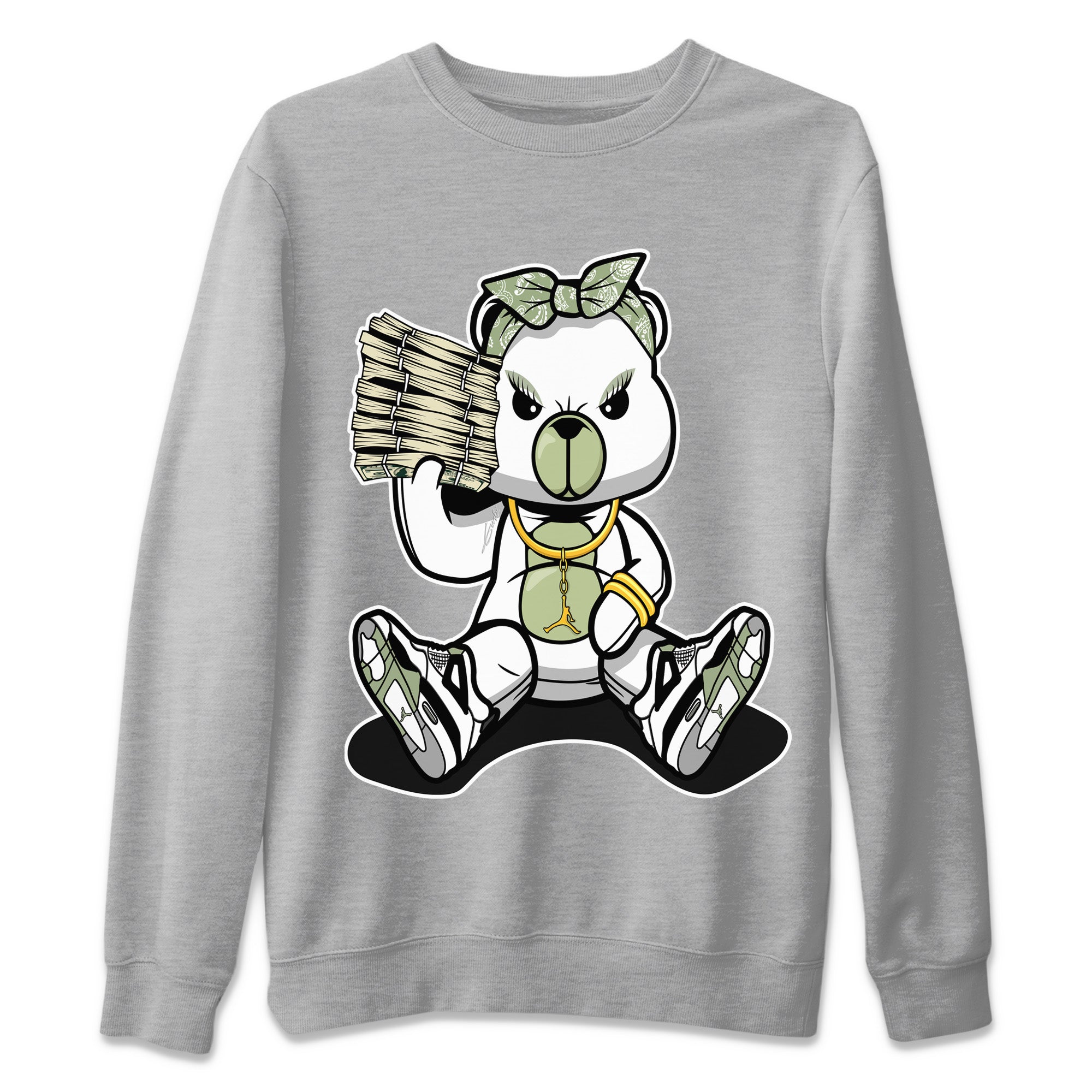 Bad Baby Bear Unisex Sweater – Air Jordan 4 Seafoam, Sneakers Matching Sweater