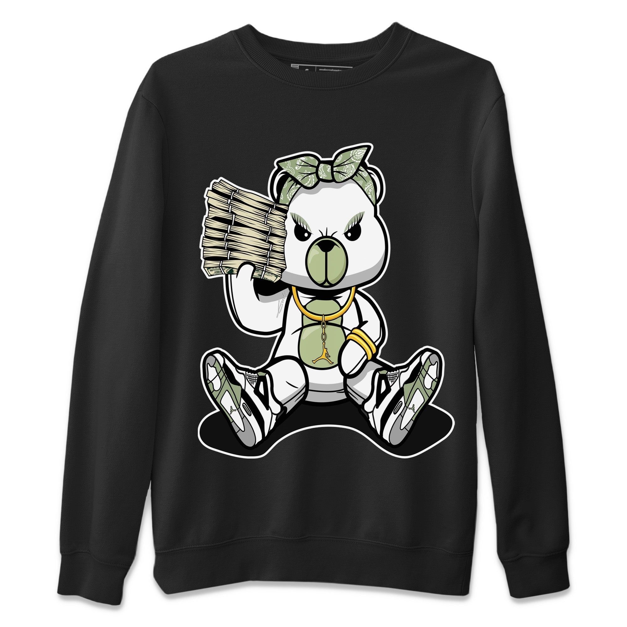 Bad Baby Bear Unisex Sweater – Air Jordan 4 Seafoam, Sneakers Matching Sweater