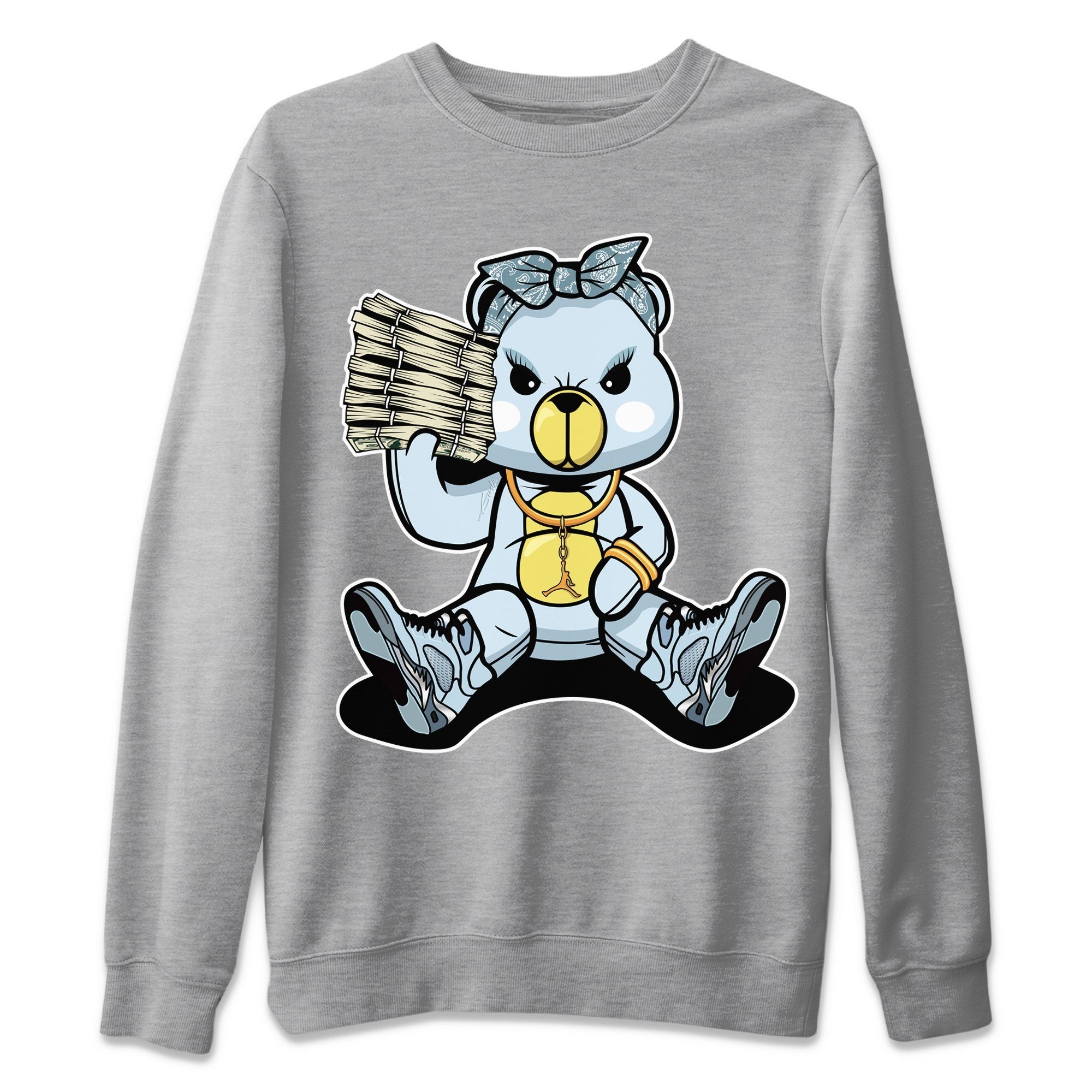 Bad Baby Bear Unisex Sweater – Air Jordan 5 Blue Bird, Sneakers Matching Sweater