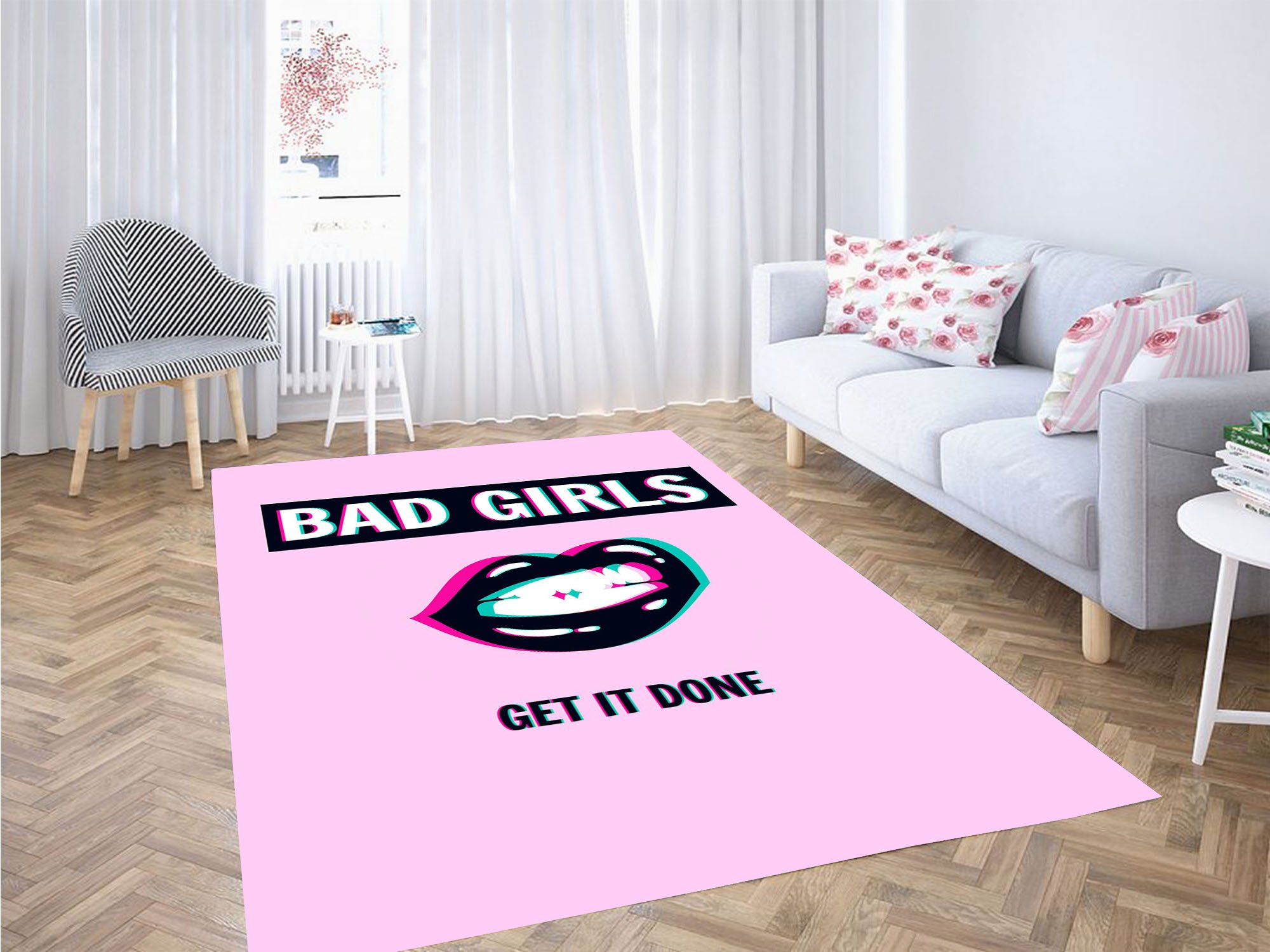 Bad Girls Get It Done Fashion Nova Carpet Rectangle Rug