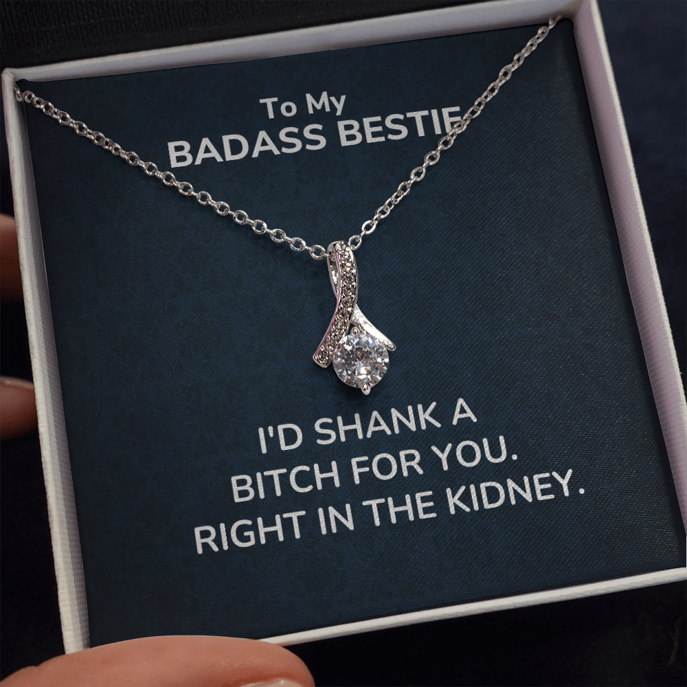 Badass Bestie Alluring Beauty White Gold And Glittering Gemstones Necklace