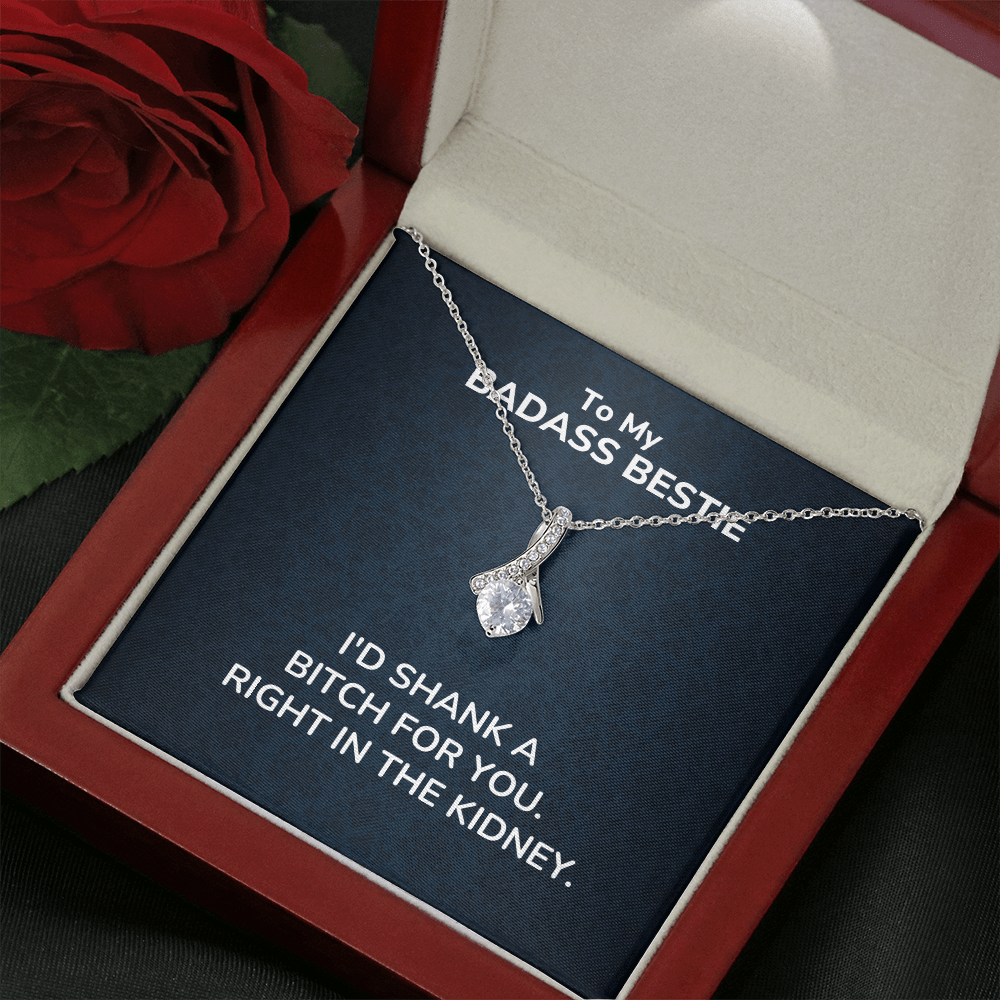 Badass Bestie Alluring Beauty White Gold And Glittering Gemstones Necklace
